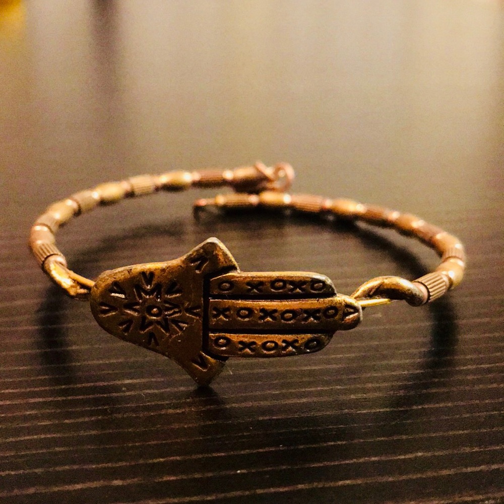 Alex and Ani Gold Hamsa Bracelet